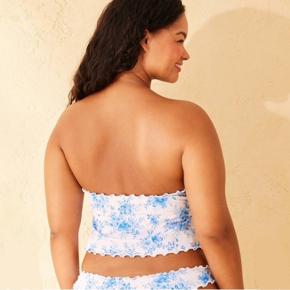 Wild Fable Blue Floral Bikini Top - Picture 2 of 6